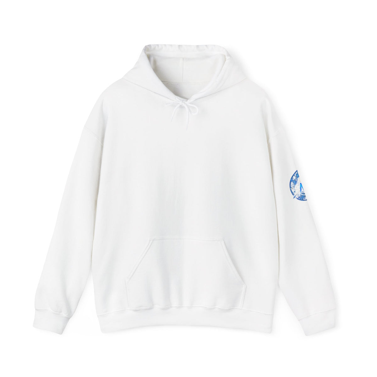 Nord Globe Hoodie — Blue Vintage Graphic Hooded Sweatshirt