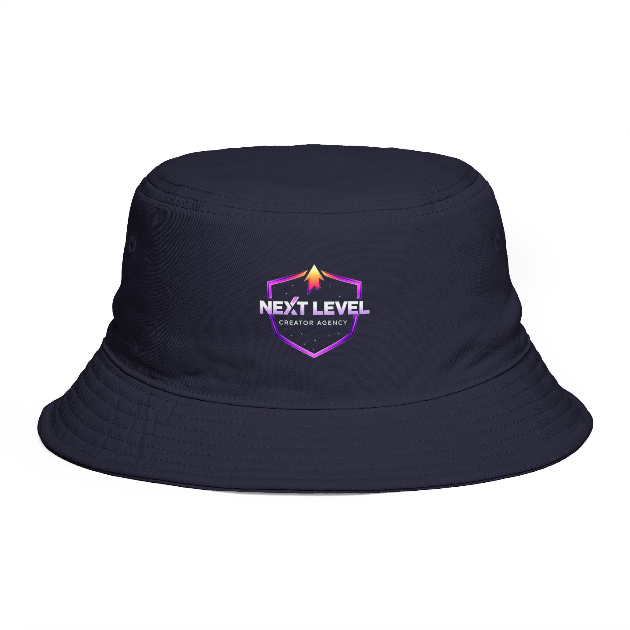 Next Level Creation Agency Brown Bucket Hat — Logo Embroidered Streetwear