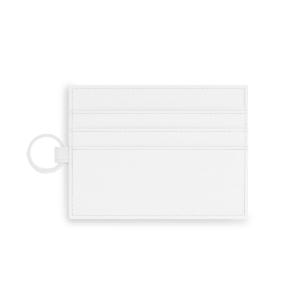 Saffiano Leather Card Holder — 'Crew Skum' Bear ID Wallet with Key Ring