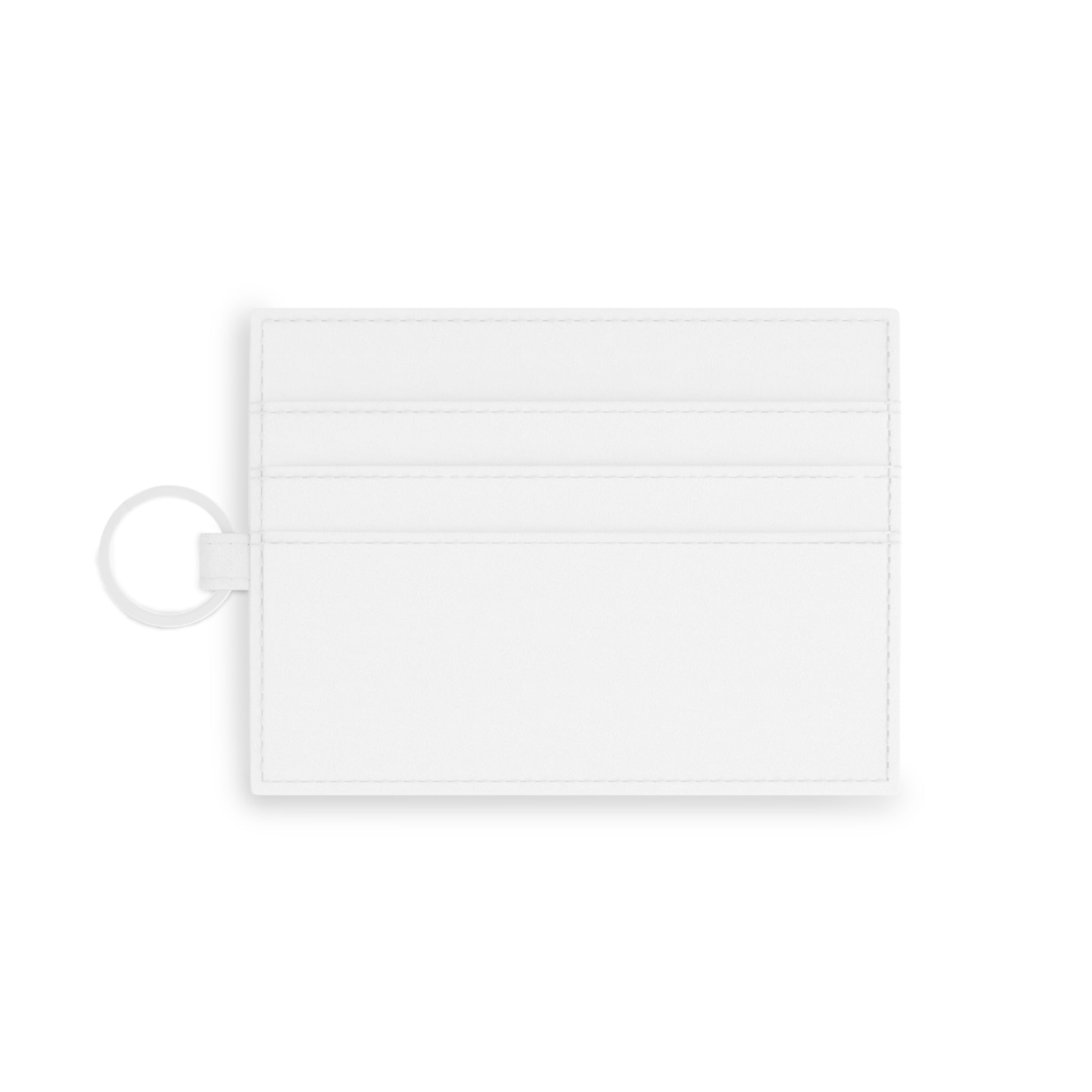 Saffiano Leather Card Holder — 'Crew Skum' Bear ID Wallet with Key Ring