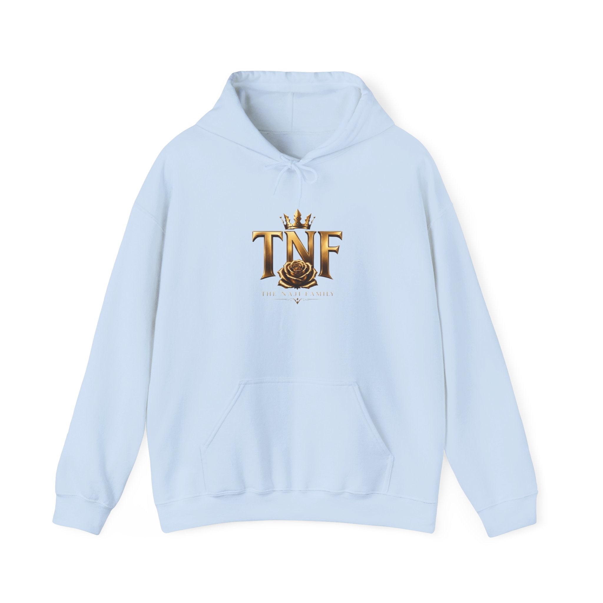 TNF Gold Rose Hoodie — Elegant Crown Logo Pullover