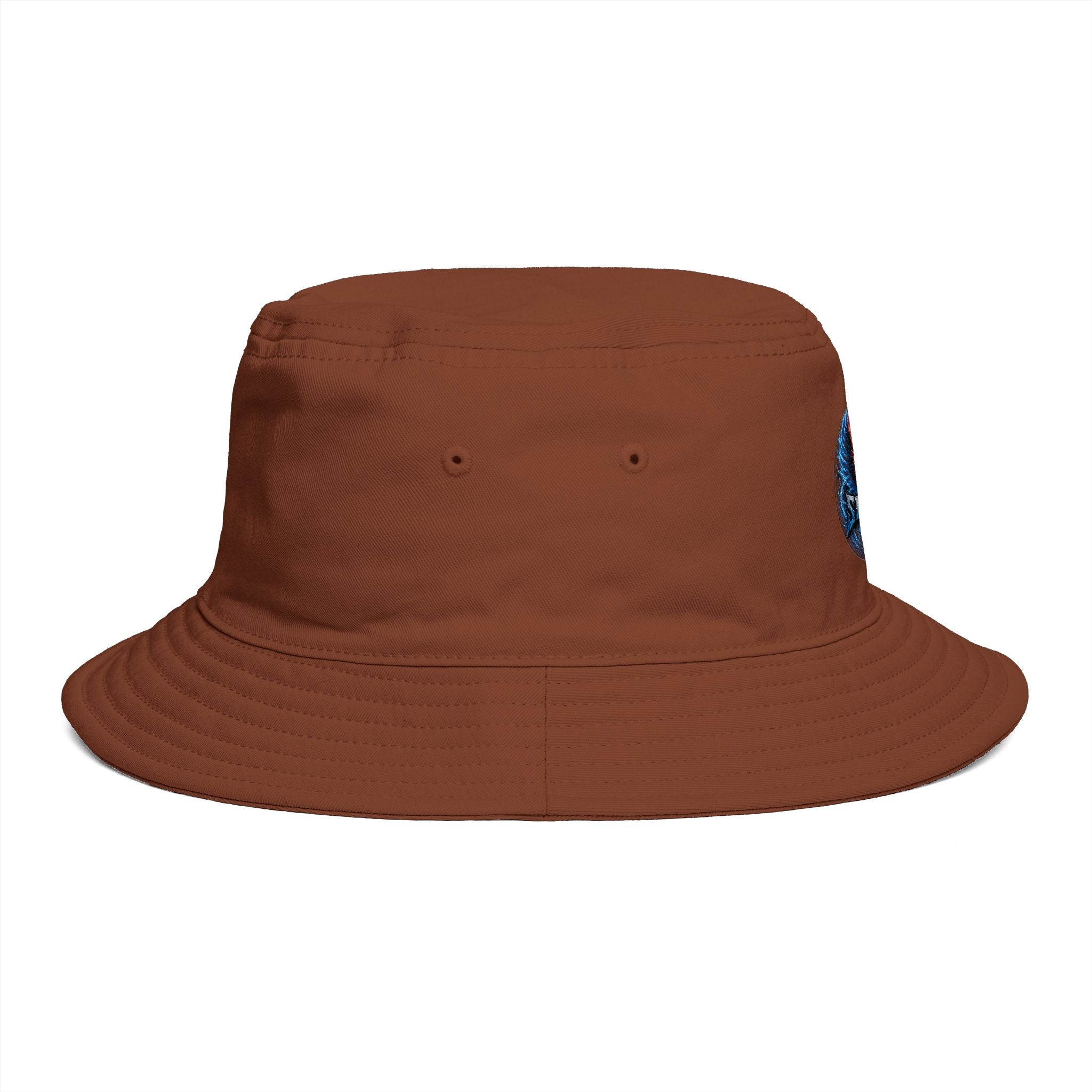 Next Level Creation Agency Brown Bucket Hat — Logo Embroidered Streetwear