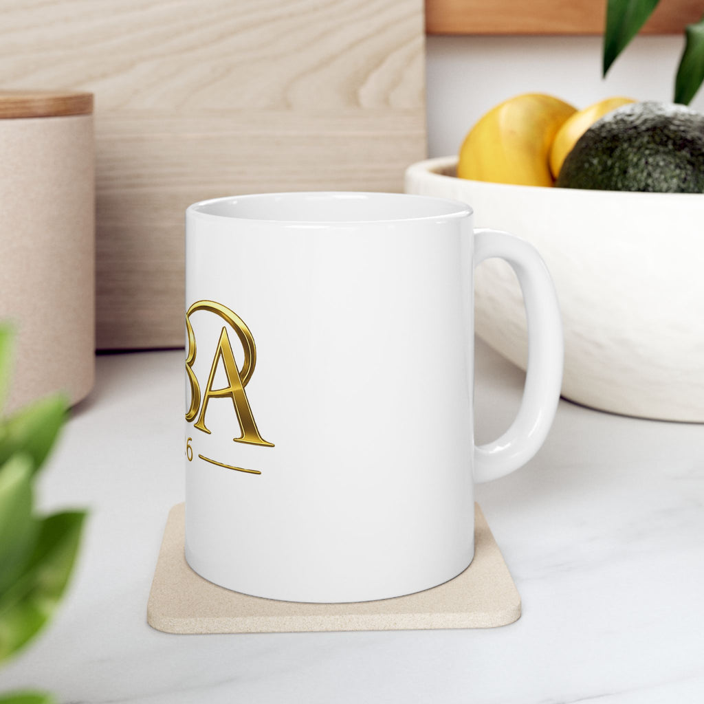 MBA 2026 Graduation Mug — Gold Crest Ceramic Coffee Cup (11oz & 15oz)