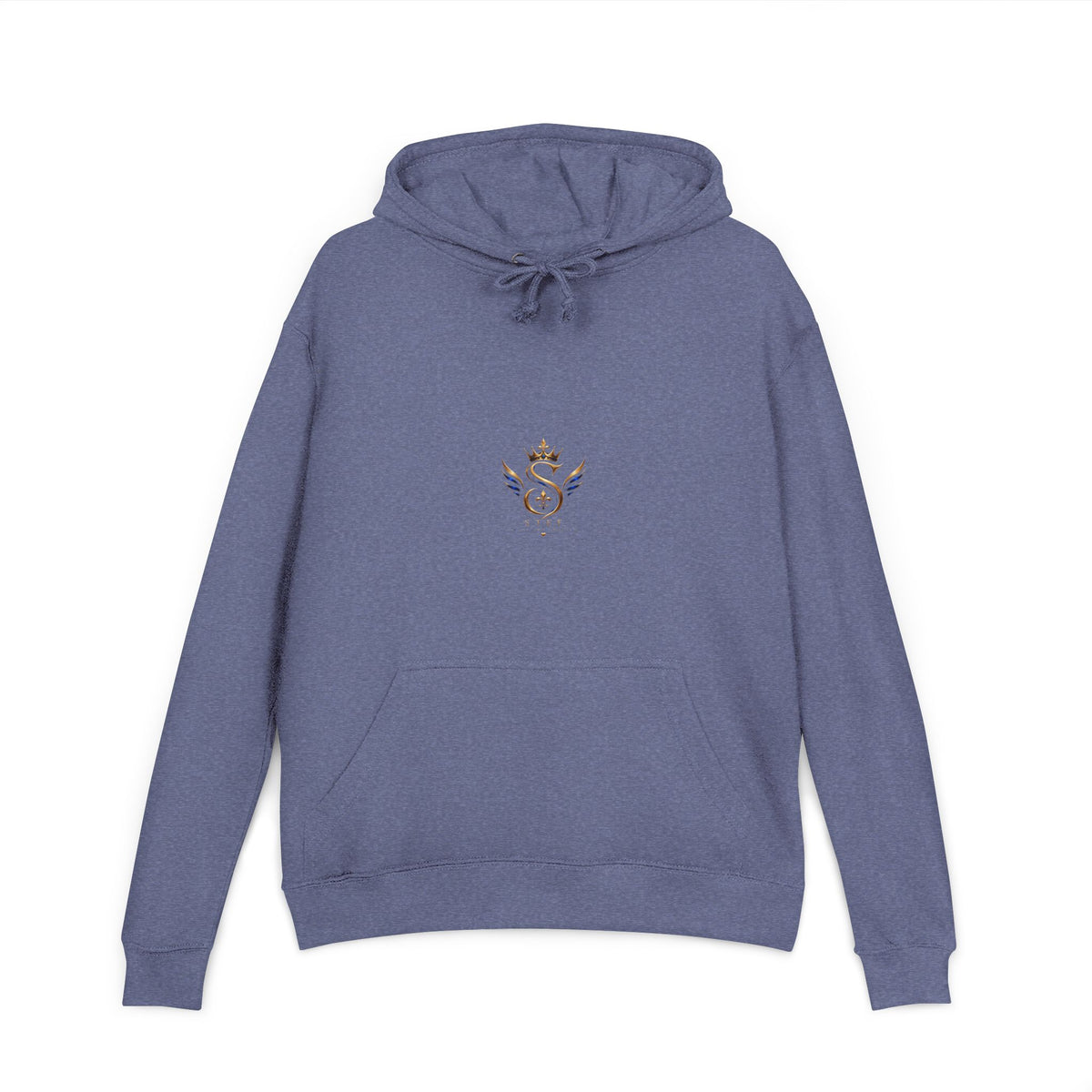 Crown S Wings Hoodie — Gold Fleur-de-Lis Logo French Terry Sweatshirt