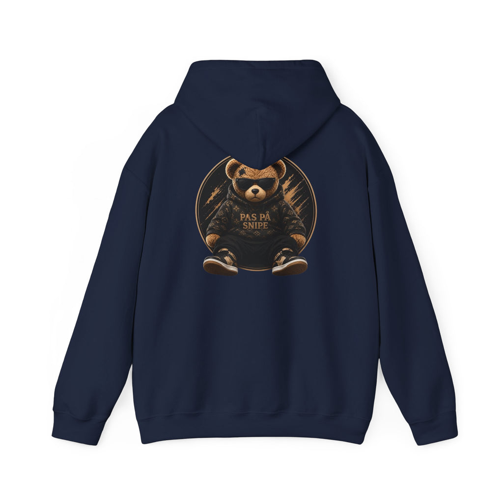 Bear Graphic Hoodie — 'Pas de Swipe' Cute Round Bear Pullover