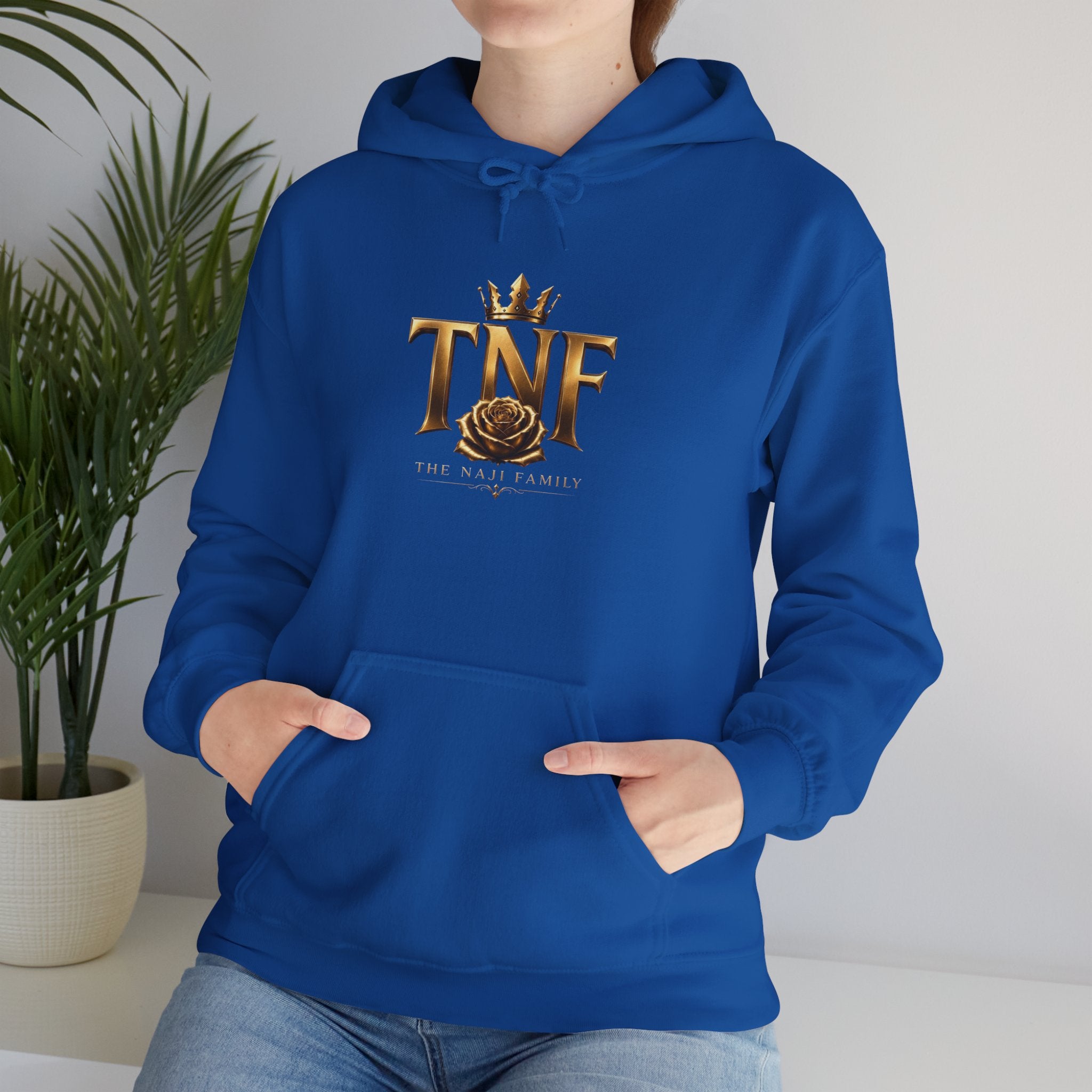 TNF Gold Rose Hoodie — Elegant Crown Logo Pullover