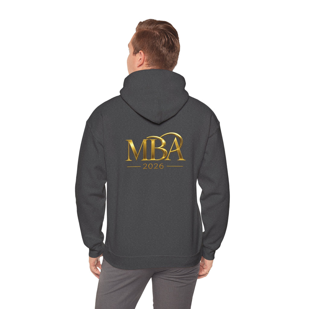 MBA 2026 Gold Logo Hoodie — Graduation/Alumni Commemorative Sweatshirt