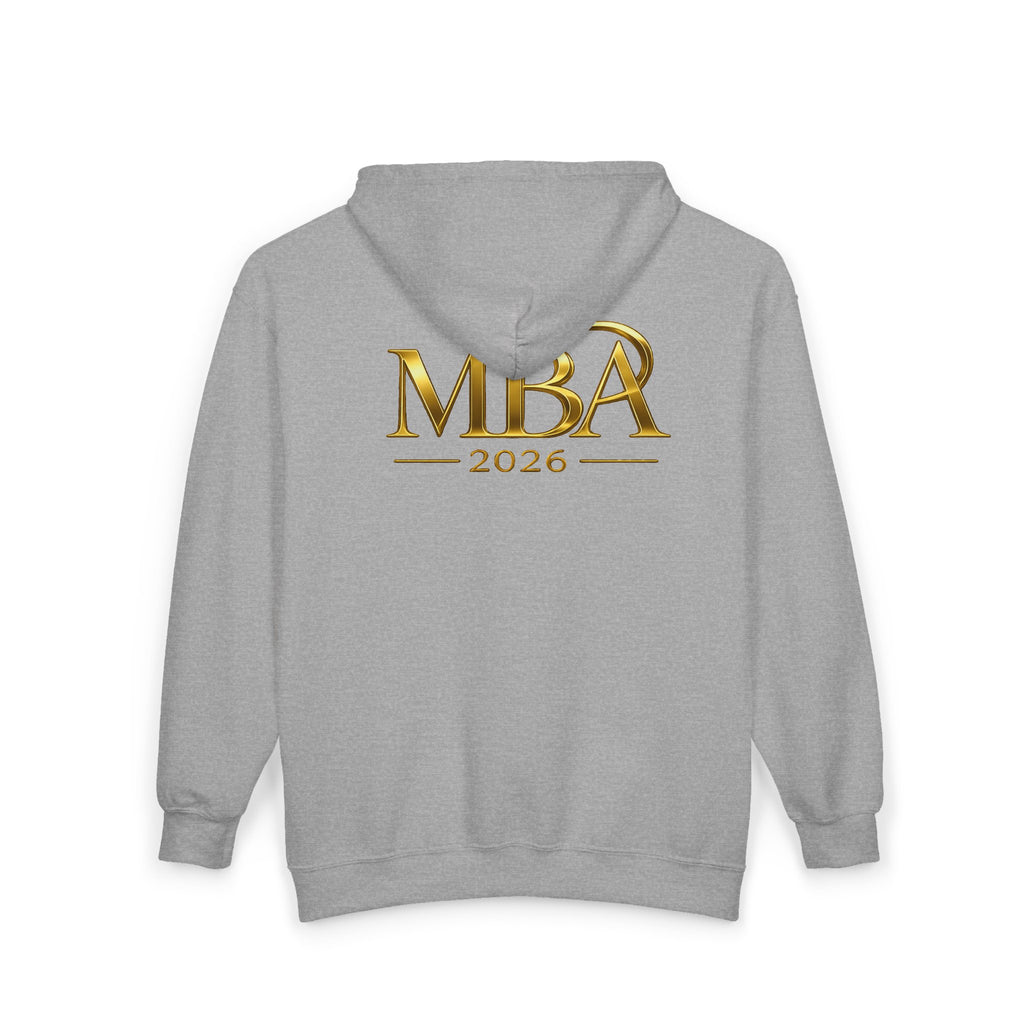 MBA 2026 Gold Logo Zip Hoodie