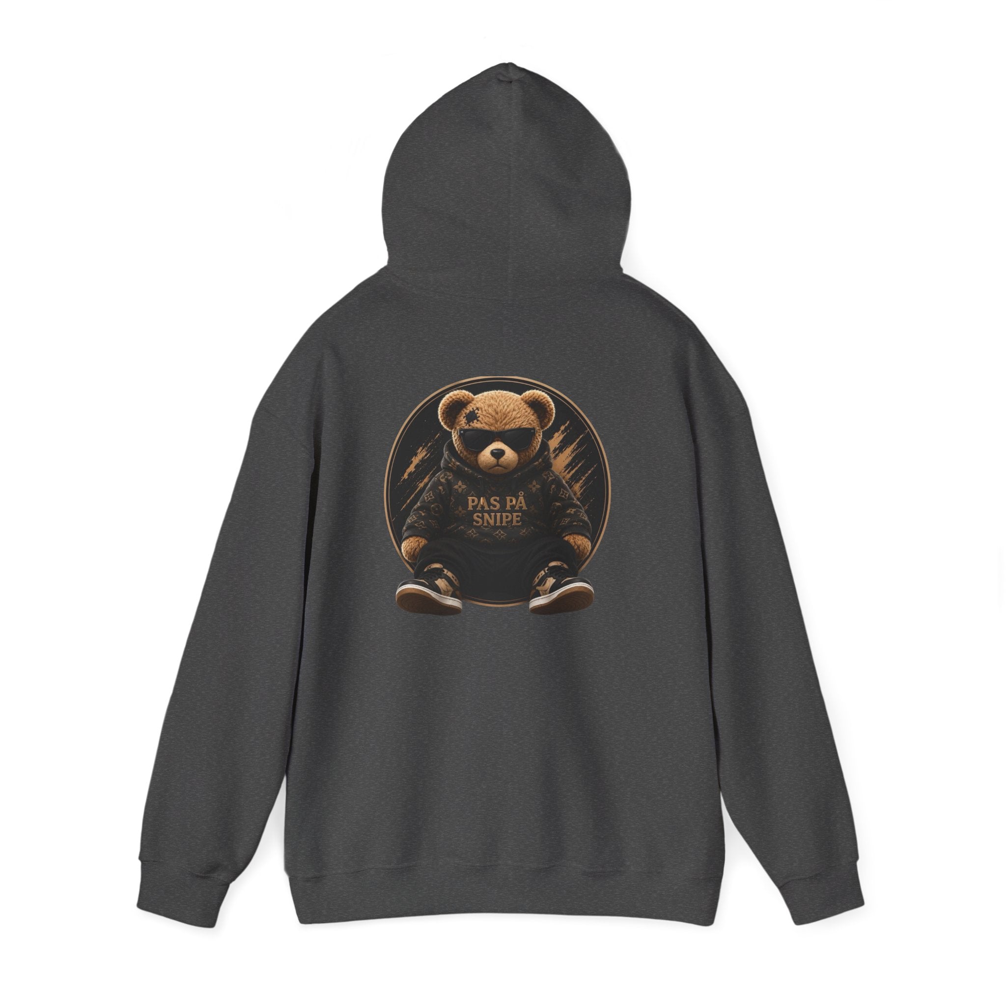 Bear Graphic Hoodie — 'Pas de Swipe' Cute Round Bear Pullover