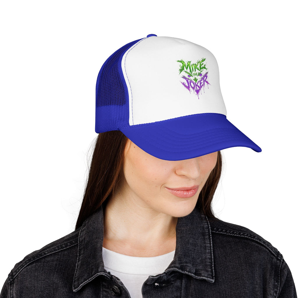 Trucker Hat with Neon Grunge Heart Logo