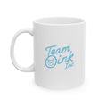 Blue Floral Ceramic Mug — 'Thank You' Script Coffee Cup (11oz & 15oz)