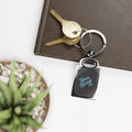 Personalized Rectangle Photo Keyring – Custom Photo & Engraving Metal Keychain