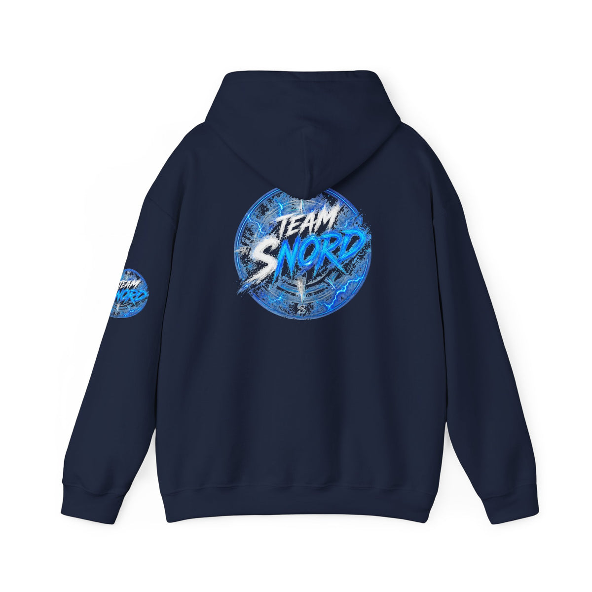 Nord Globe Hoodie — Blue Vintage Graphic Hooded Sweatshirt