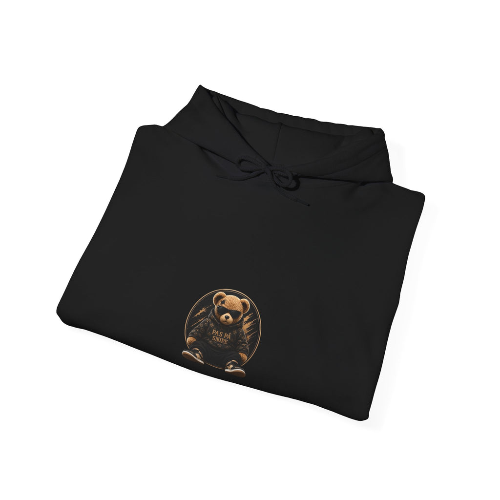 Bear Graphic Hoodie — 'Pas de Swipe' Cute Round Bear Pullover