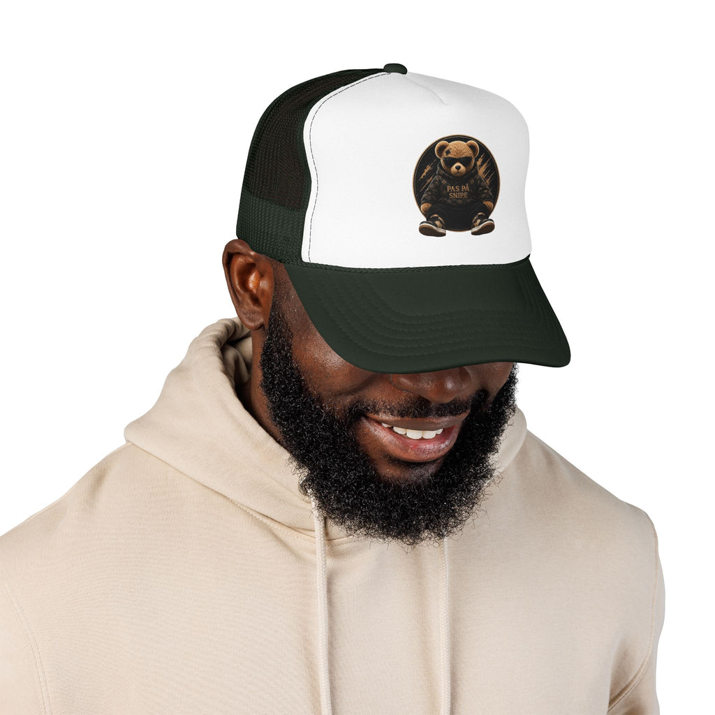 Teddy Bear Trucker Hat — Vintage "Pas de Panier" Patch Cap