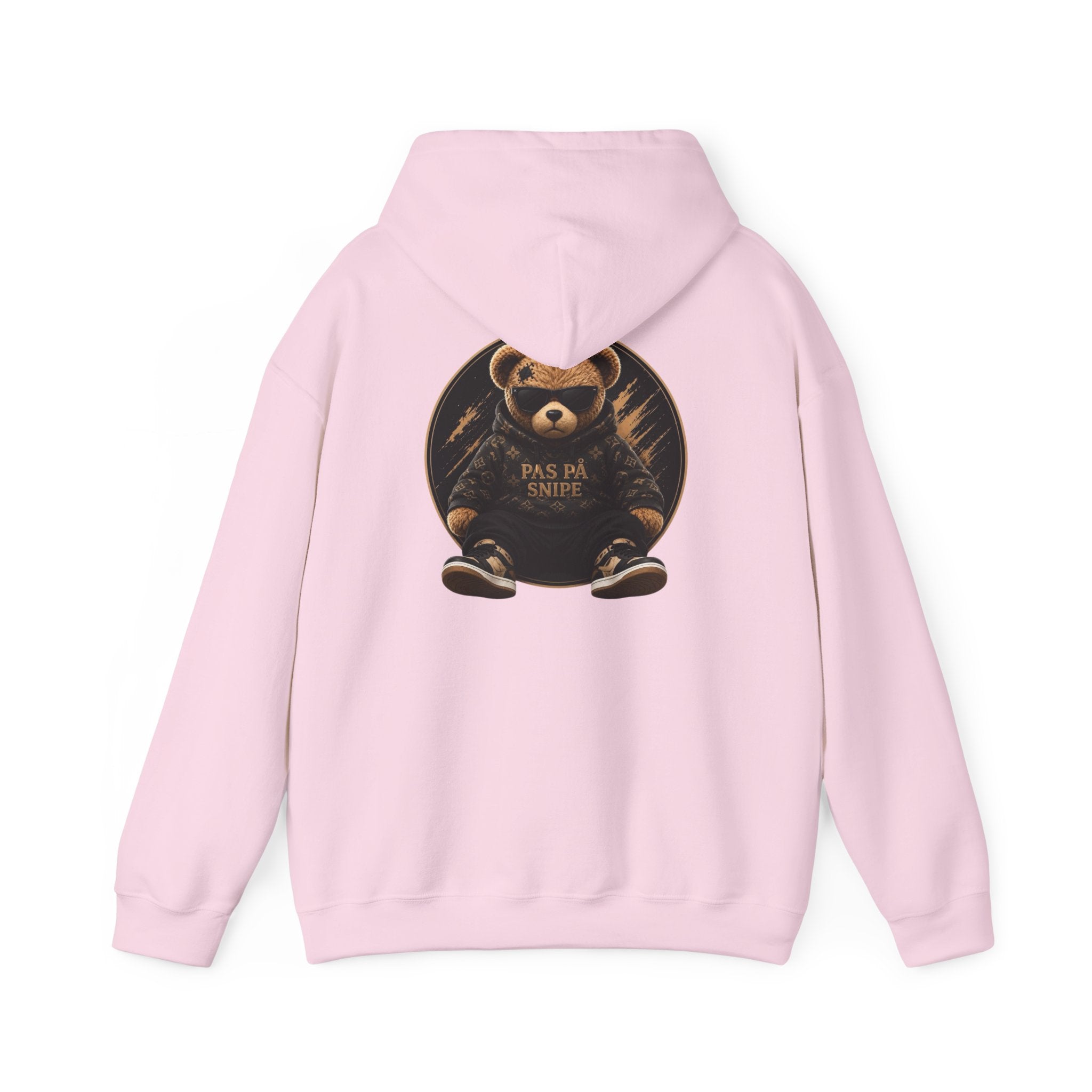 Bear Graphic Hoodie — 'Pas de Swipe' Cute Round Bear Pullover