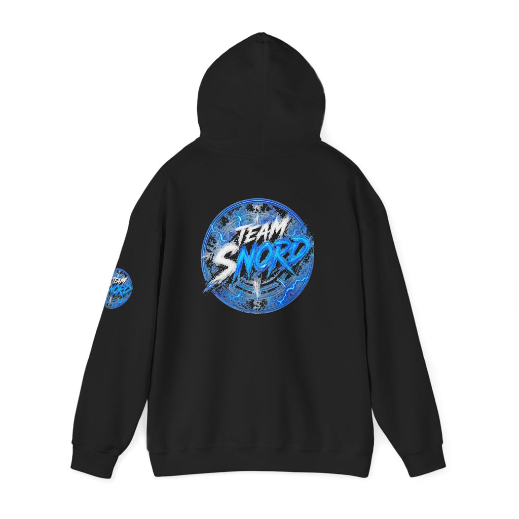 Nord Globe Hoodie — Blue Vintage Graphic Hooded Sweatshirt