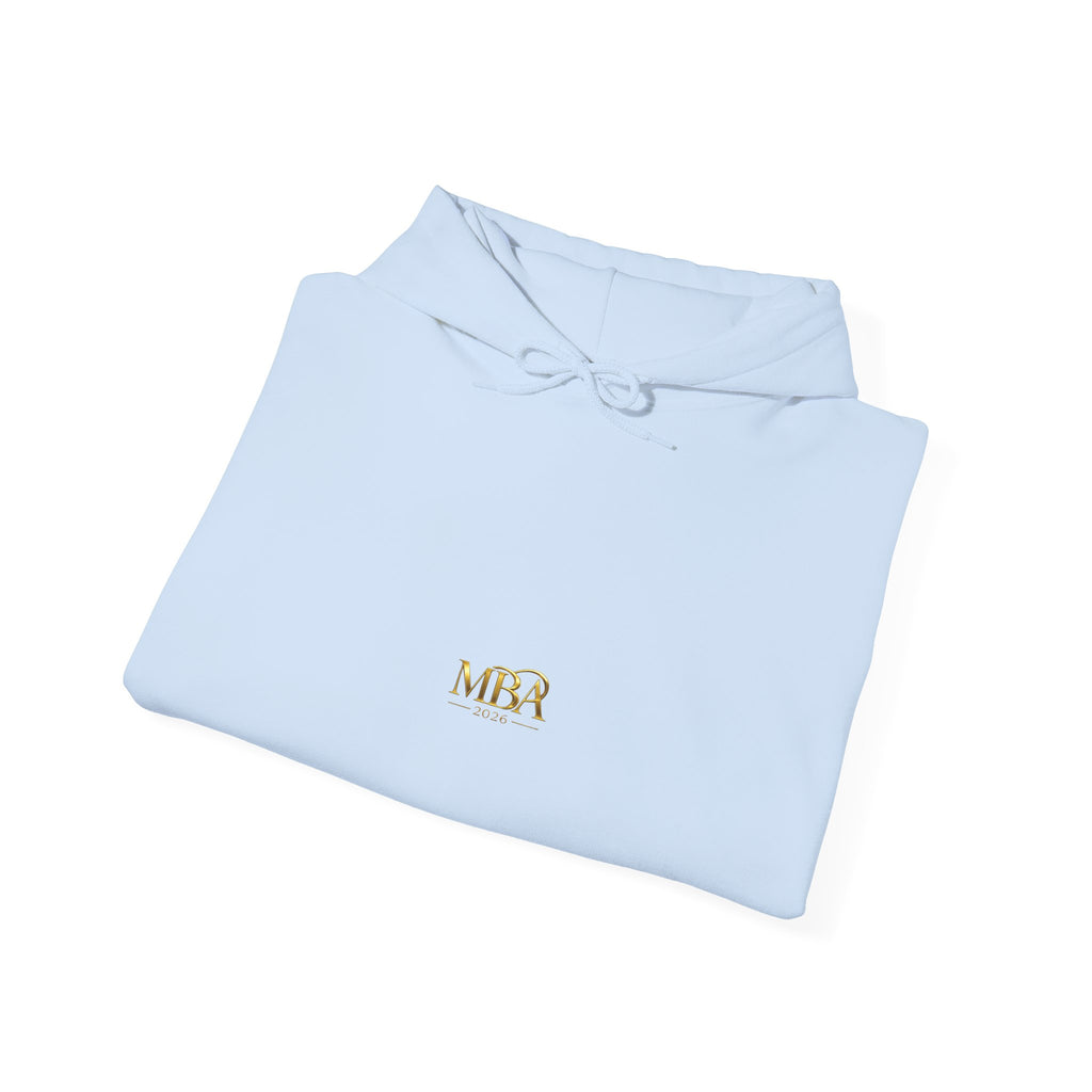 MBA 2026 Gold Logo Hoodie — Graduation/Alumni Commemorative Sweatshirt