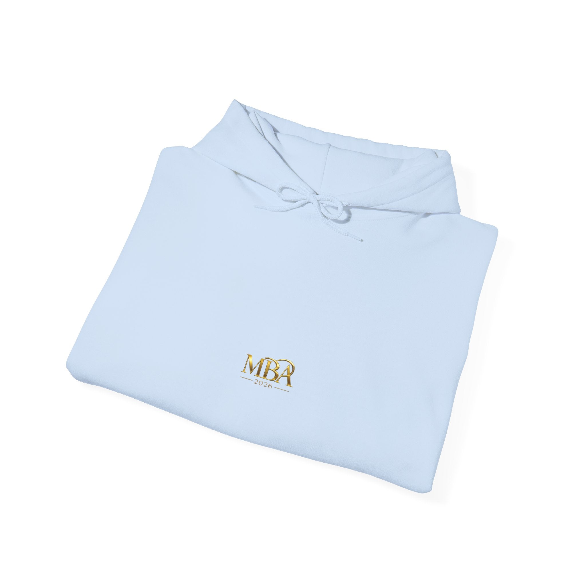 MBA 2026 Gold Logo Hoodie — Graduation/Alumni Commemorative Sweatshirt