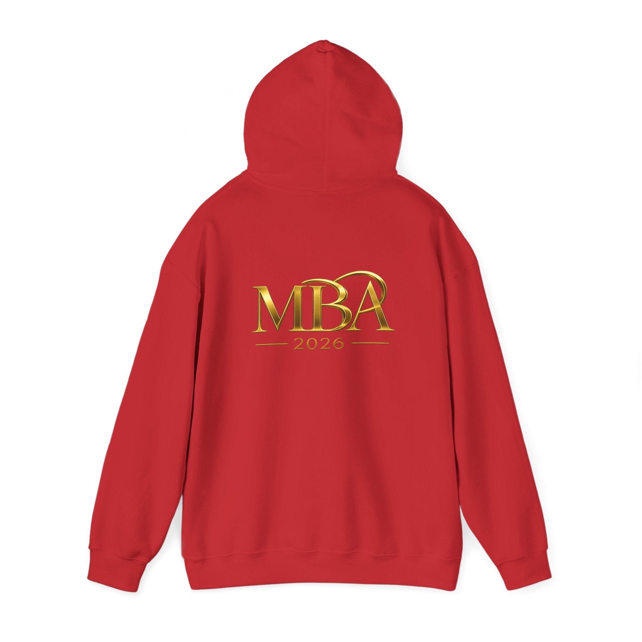 MBA 2026 Gold Logo Hoodie — Graduation/Alumni Commemorative Sweatshirt