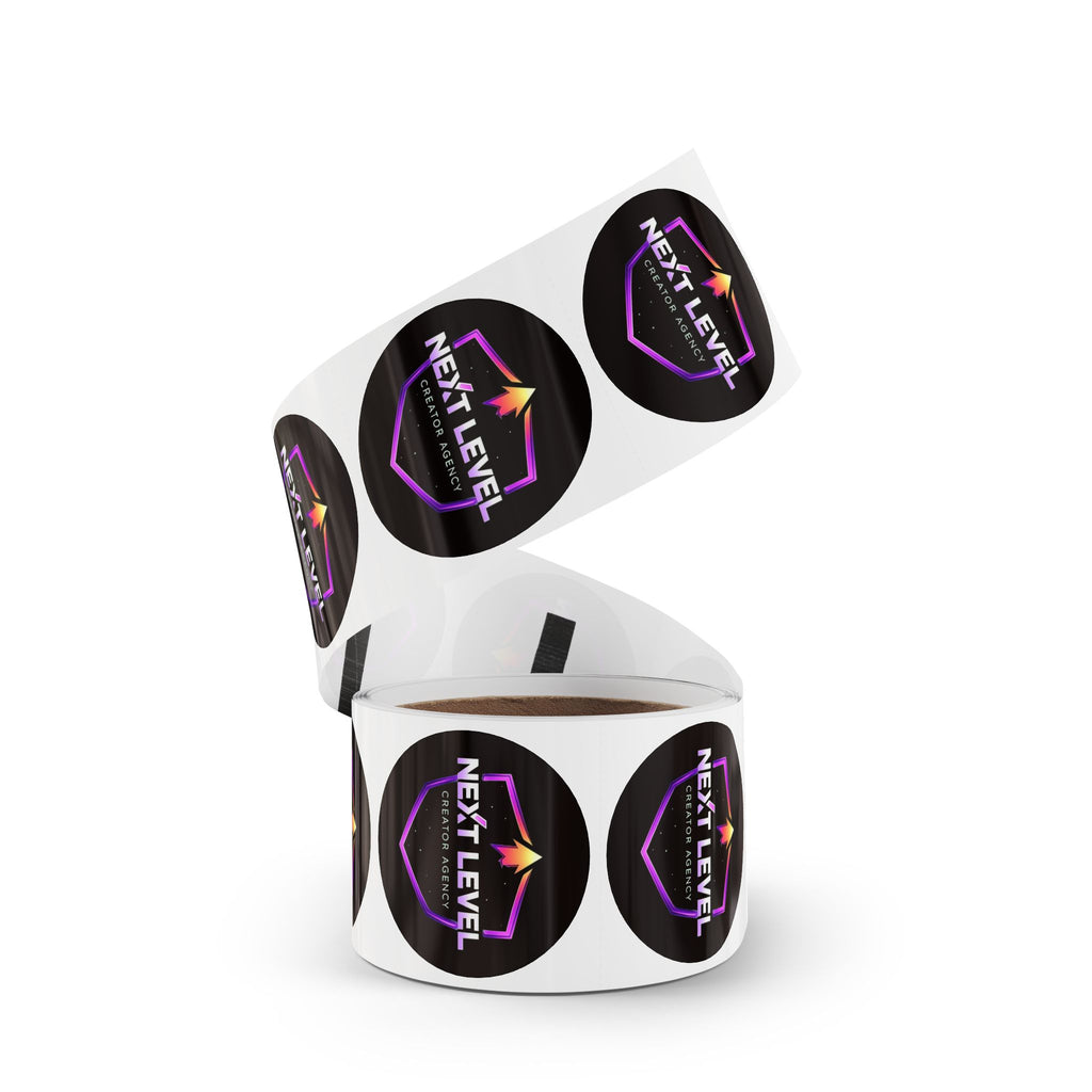 Next Level Round Sticker Labels – Branded Logo Sticker Rolls for Packaging & Promotions
