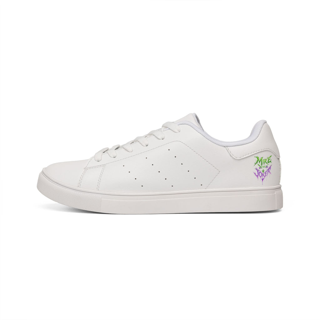 White Leather Low-Top Sneakers — Minimal Casual Men's Shoes