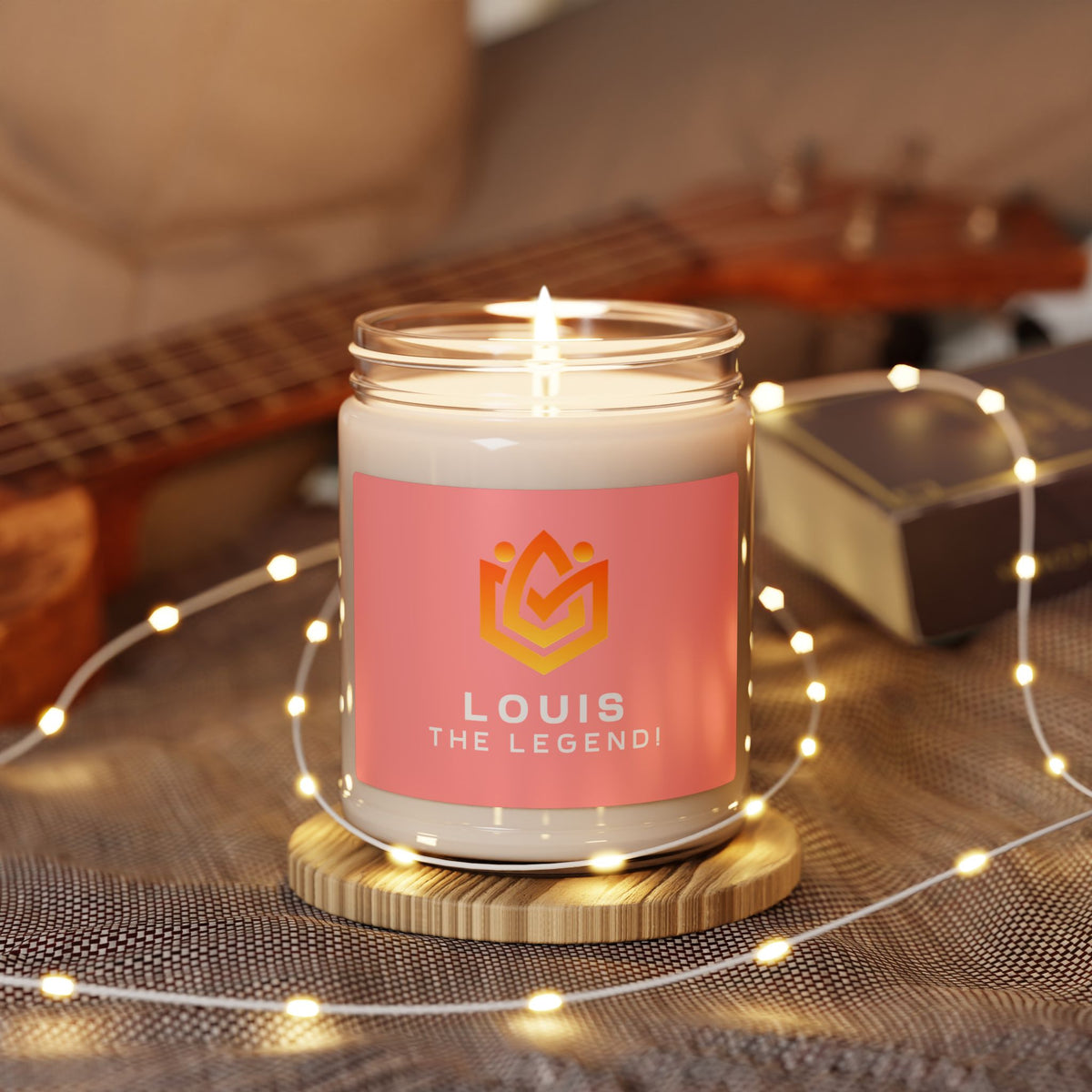 Personalized Scented Soy Candle - "Louis The Legend" | 9oz Gift Candle