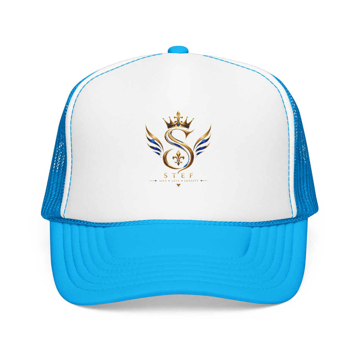 Embroidered Royal S Crest Trucker Hat – Gold Crown & Wings Foam Cap