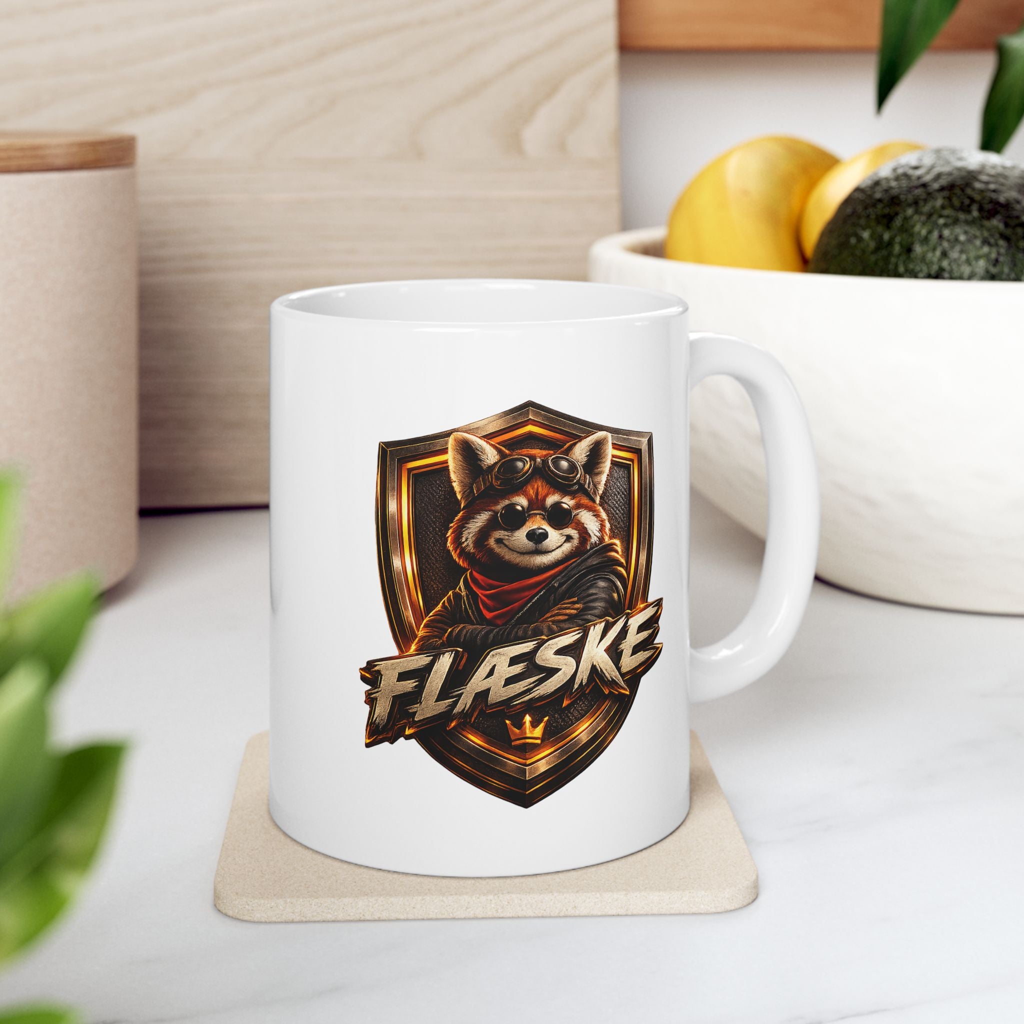 Gaming Shield Ceramic Mug – 'Take the L' Retro Emblem Coffee Cup (11oz & 15oz)