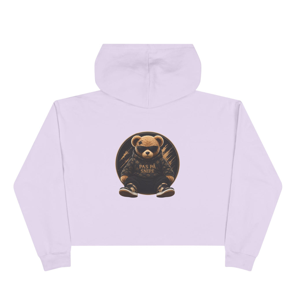 Teddy Bear Crop Hoodie — 'Kiss Me I'm Yours' Cute Graphic Cropped Hoodie