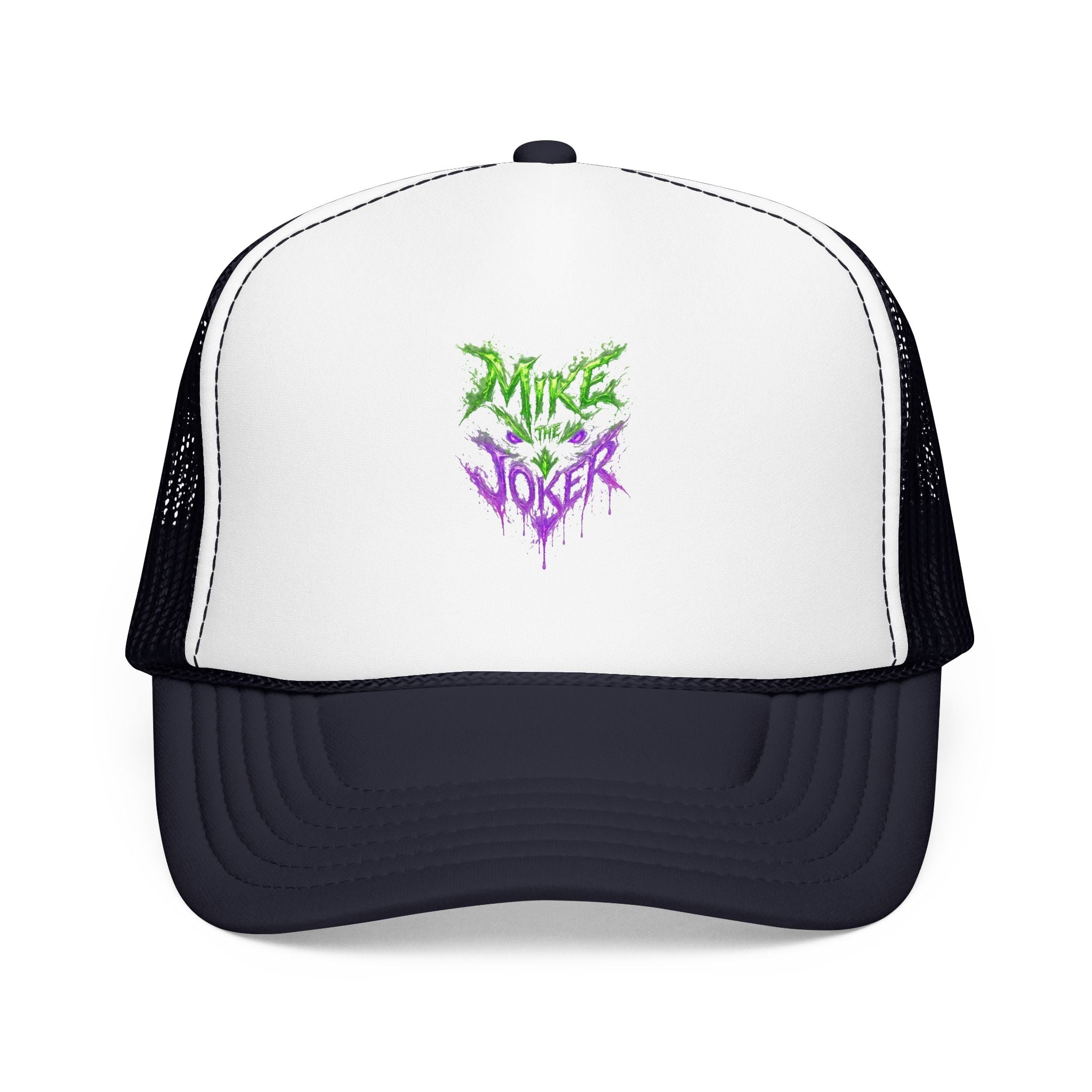 Trucker Hat with Neon Grunge Heart Logo