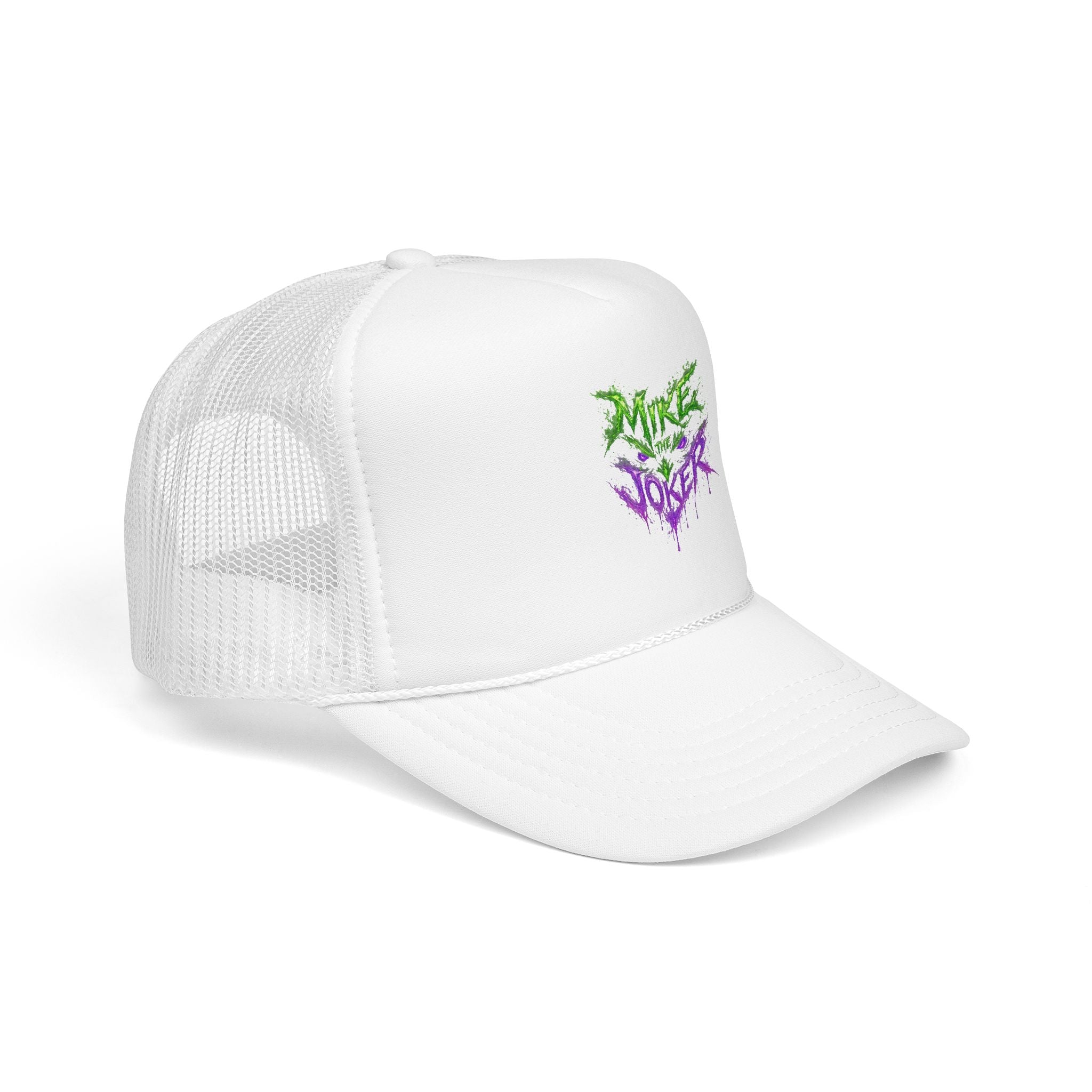Trucker Hat with Neon Grunge Heart Logo