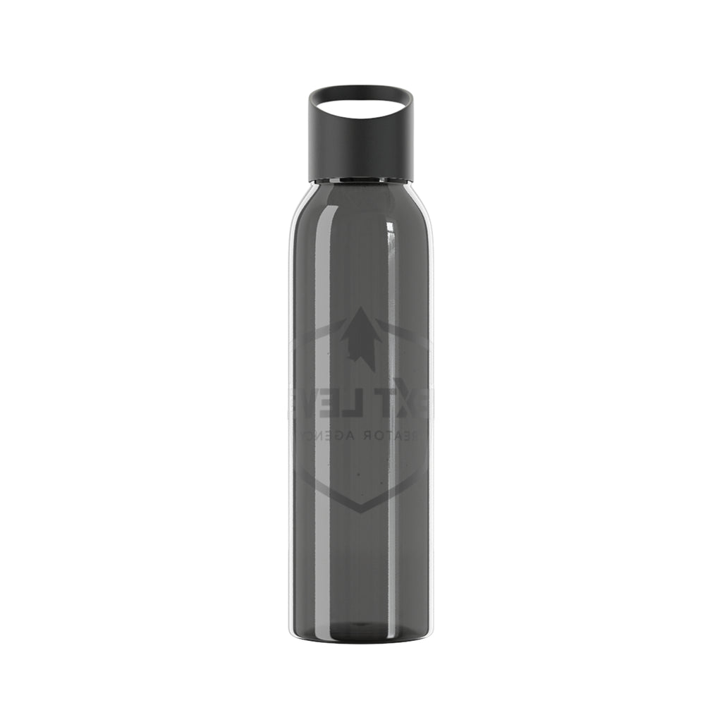 Sky Water Bottle — Clear Bottle with Gradient Arrow Logo (Next Level Creator Agency)