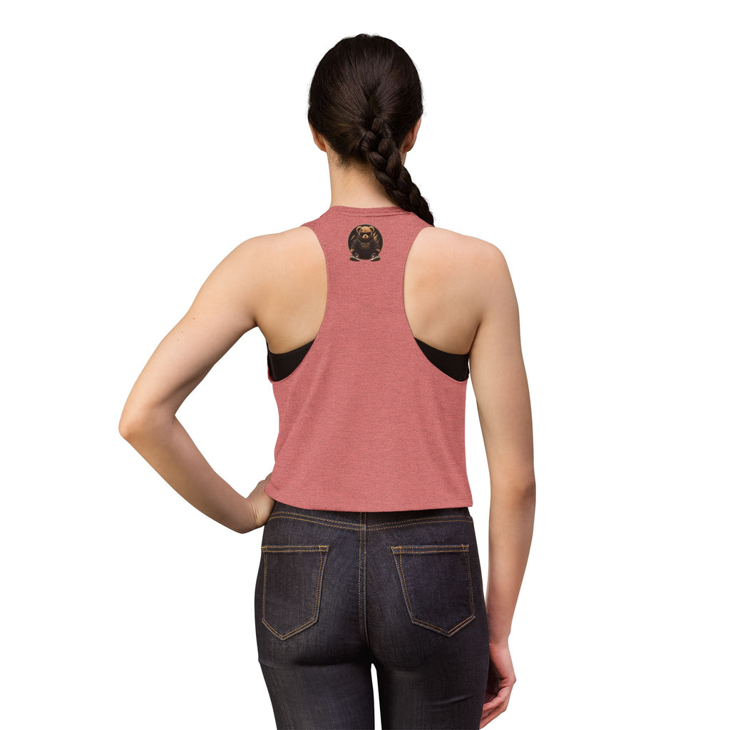 Cute Teddy Bear Graphic Crop Top — "Pas På Snipé" Women's Tank