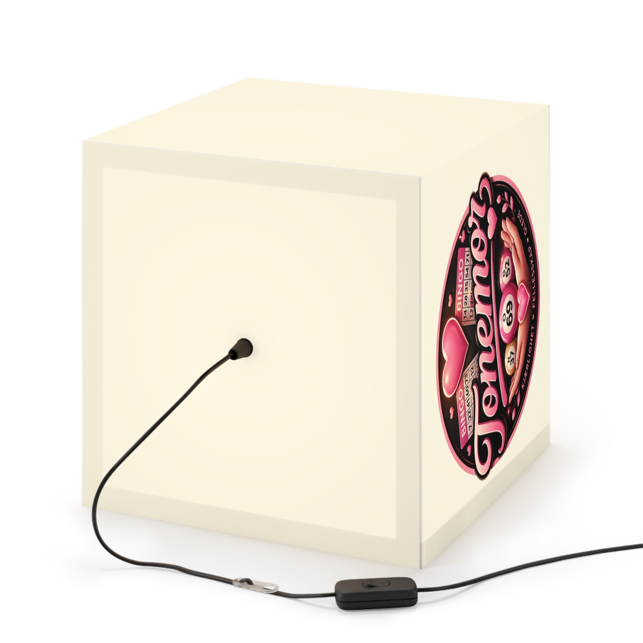 Light Cube Lamp — Tonemor Pink Bingo Heart Accent Lamp