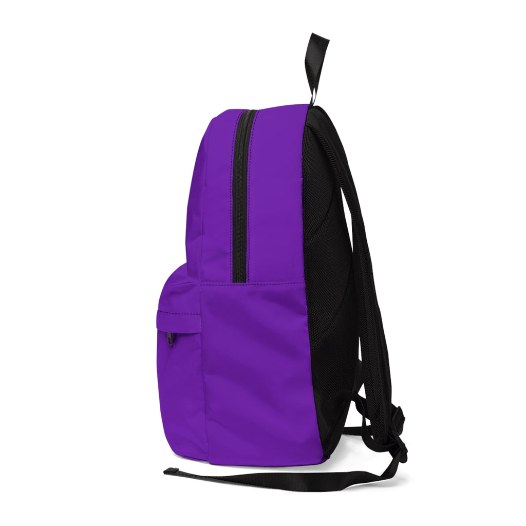 Next Level Backpack — Purple Logo Daypack for Creators