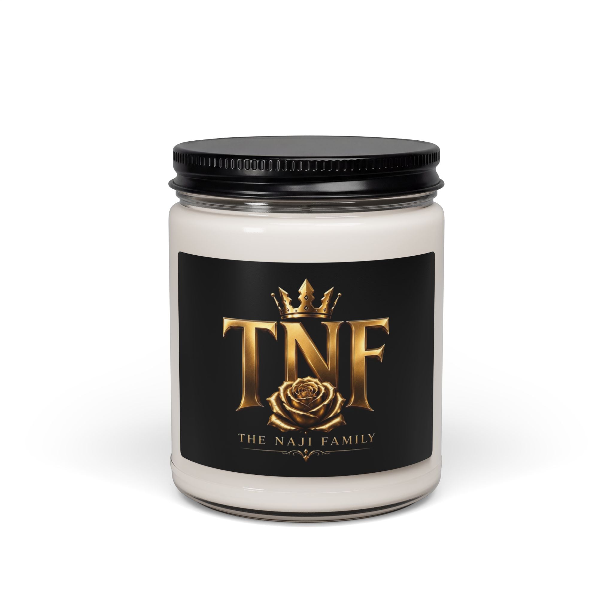 Soy Candle — 'TNF The Naji Family' Gold Crest Scented Candle, 9oz