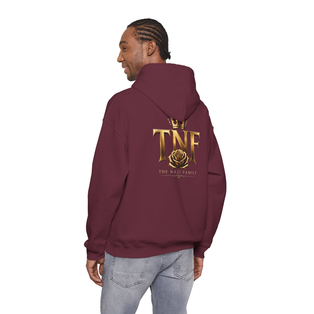 TNF Gold Rose Hoodie — Elegant Crown Logo Pullover