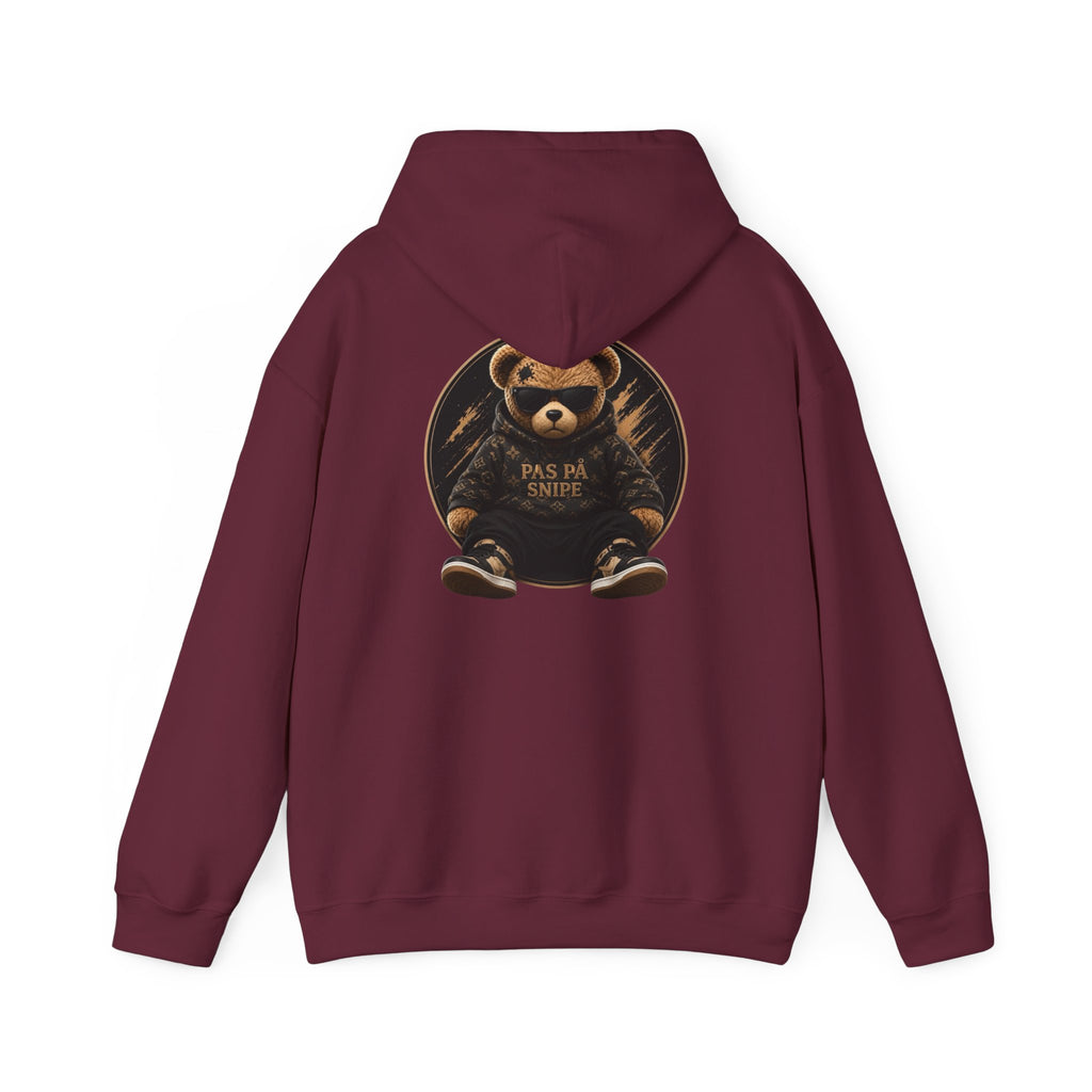 Bear Graphic Hoodie — 'Pas de Swipe' Cute Round Bear Pullover