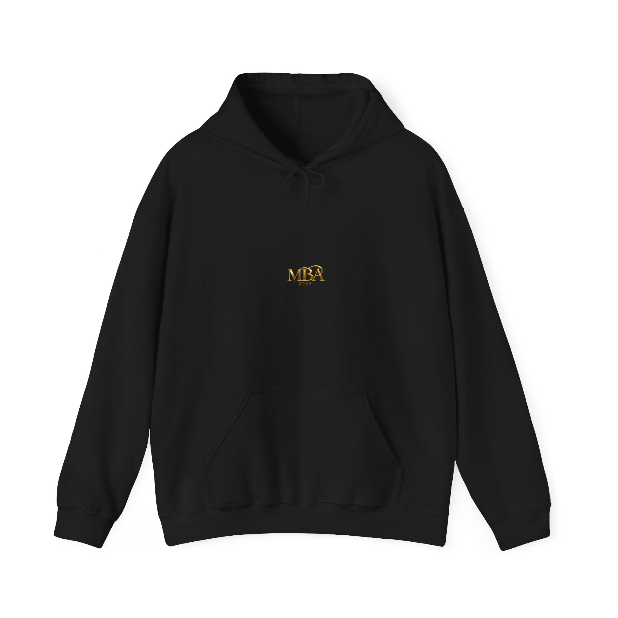 MBA 2026 Gold Logo Hoodie — Graduation/Alumni Commemorative Sweatshirt