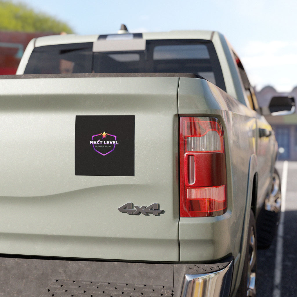 Next Level Creator Agency Car Magnet — Gradient Shield Logo Auto Decal