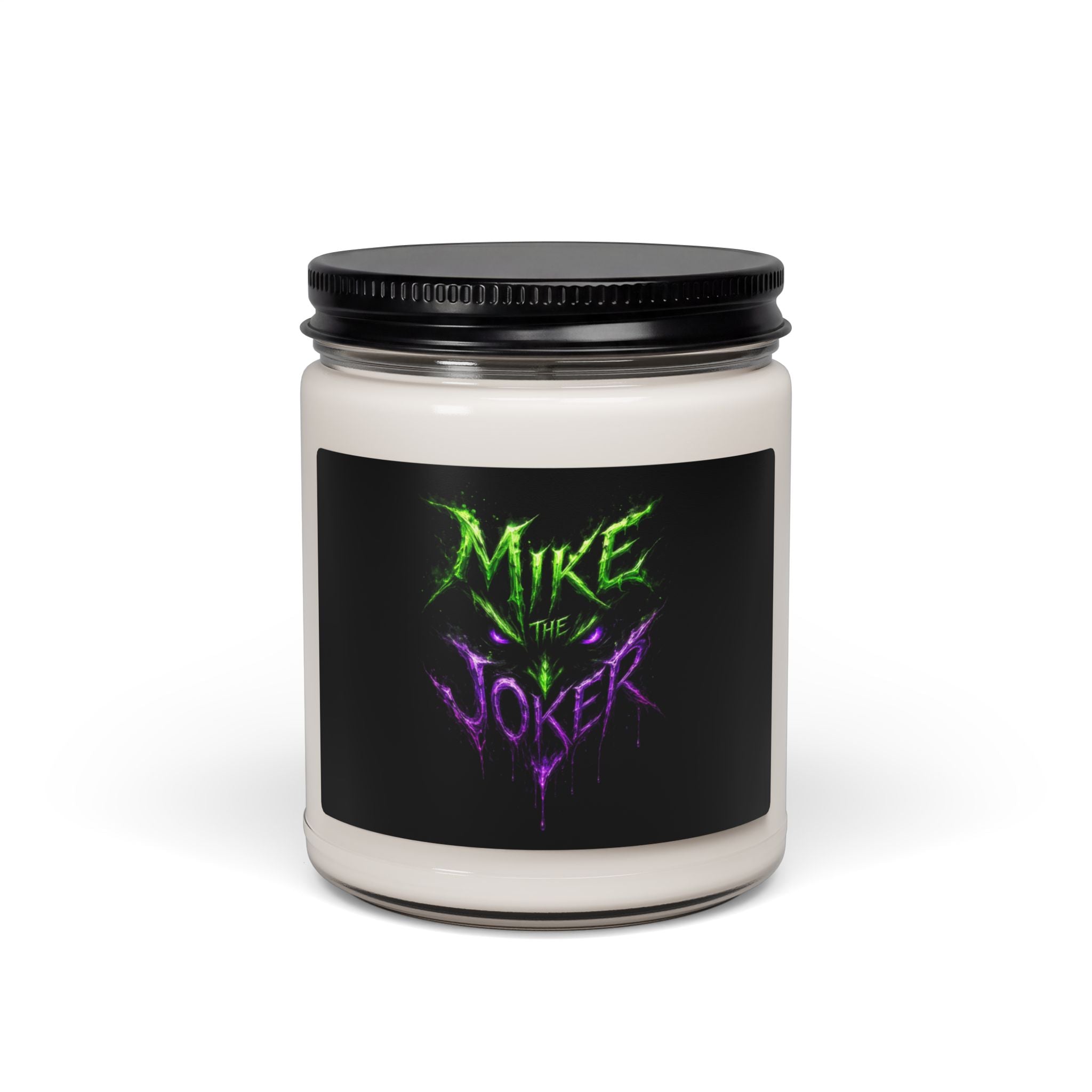 Mike the Joker Scented Soy Candle — 9oz Spooky Green & Purple Horror Candle