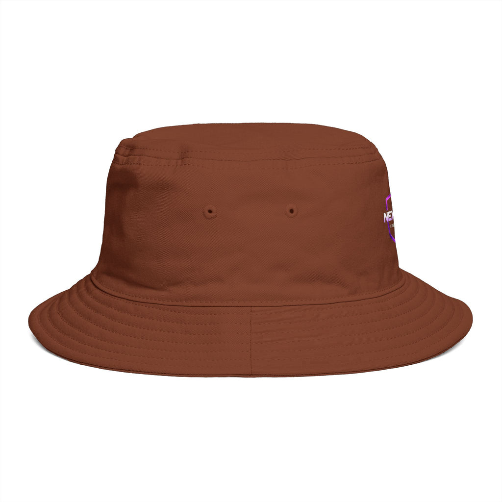 Next Level Creation Agency Brown Bucket Hat — Logo Embroidered Streetwear
