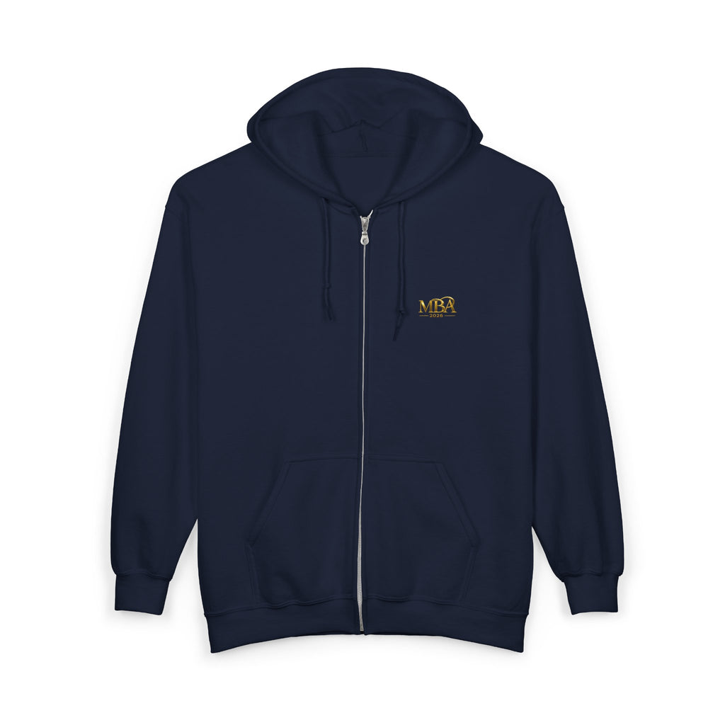 MBA 2026 Gold Logo Zip Hoodie
