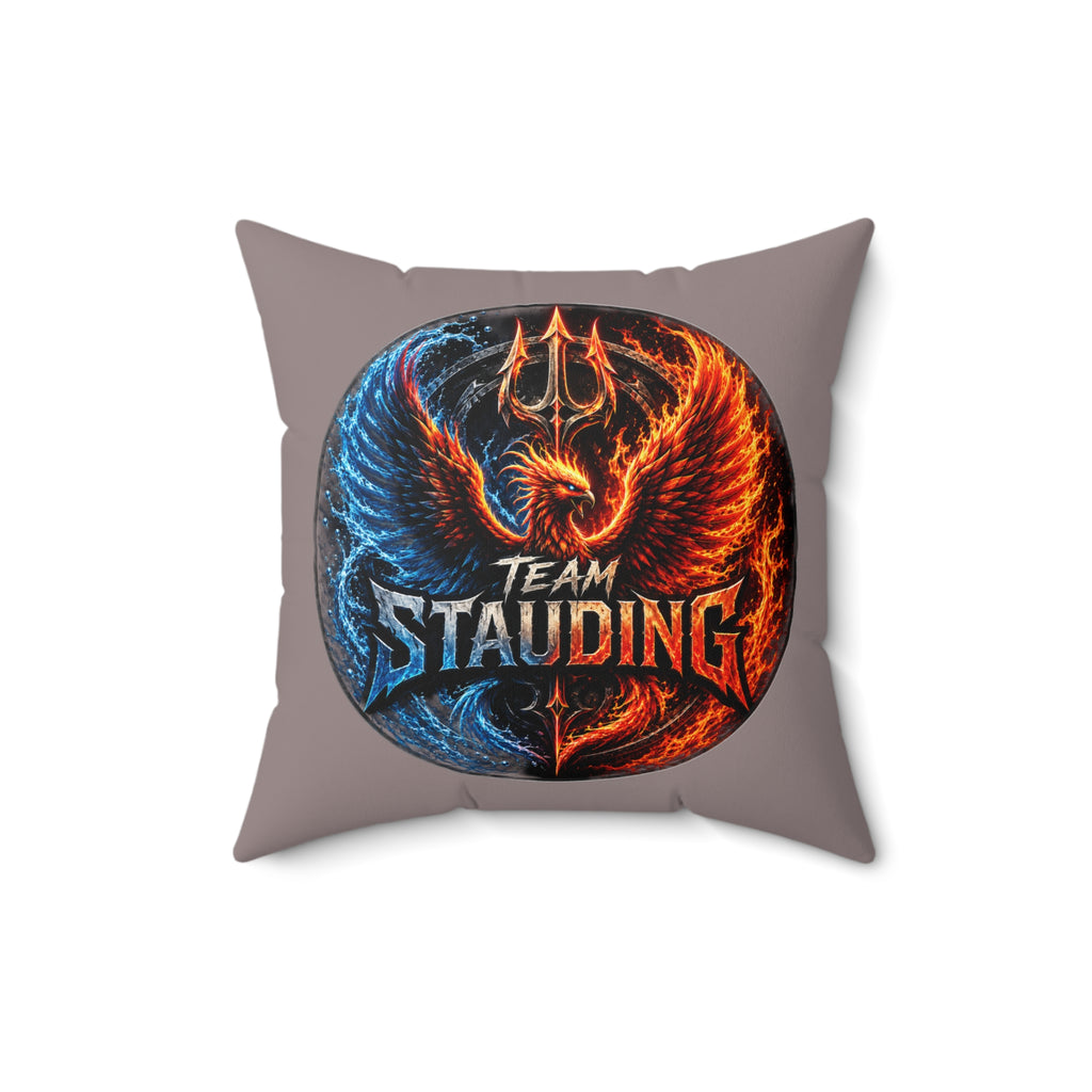Stauding Next Level Creator Agency Logo Pillow — Spun Polyester Square Accent Pillow