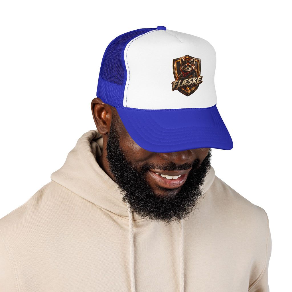 Ember Raccoon Shield Trucker Hat
