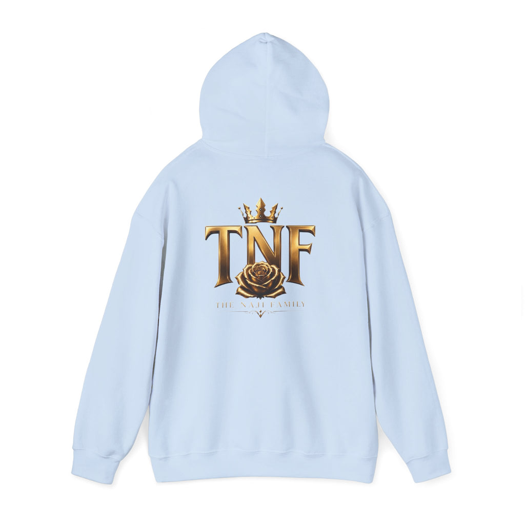 TNF Gold Rose Hoodie — Elegant Crown Logo Pullover