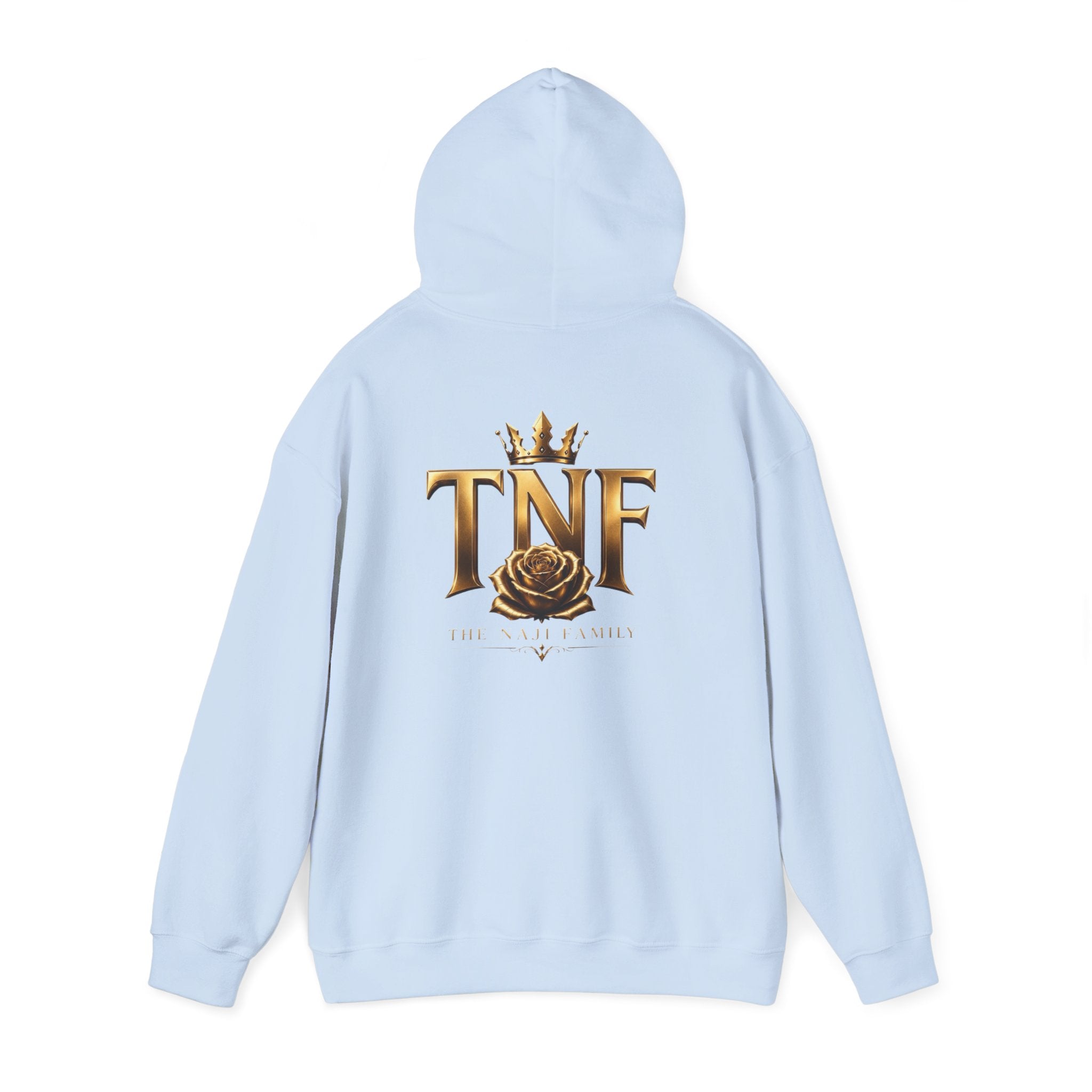 TNF Gold Rose Hoodie — Elegant Crown Logo Pullover