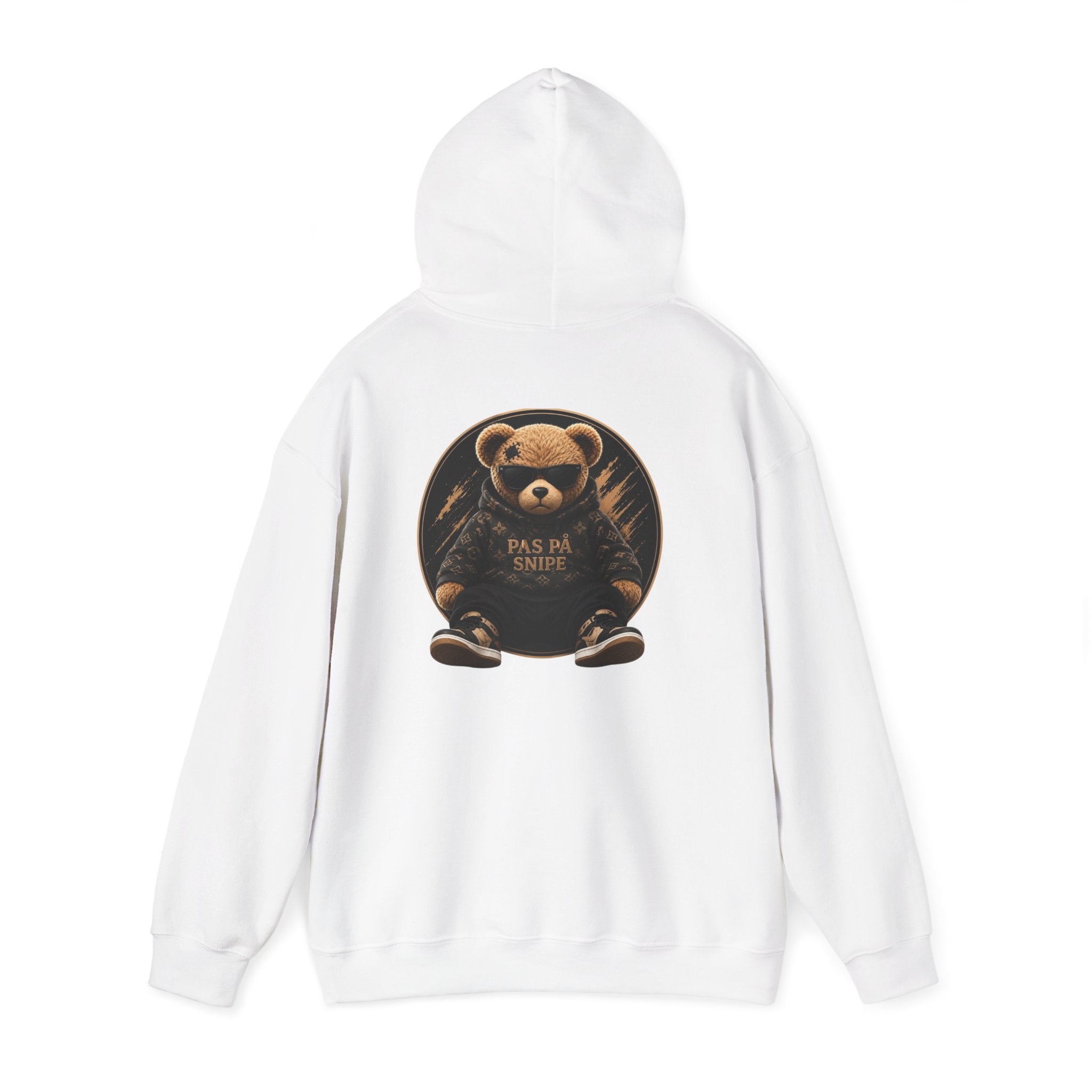 Bear Graphic Hoodie — 'Pas de Swipe' Cute Round Bear Pullover