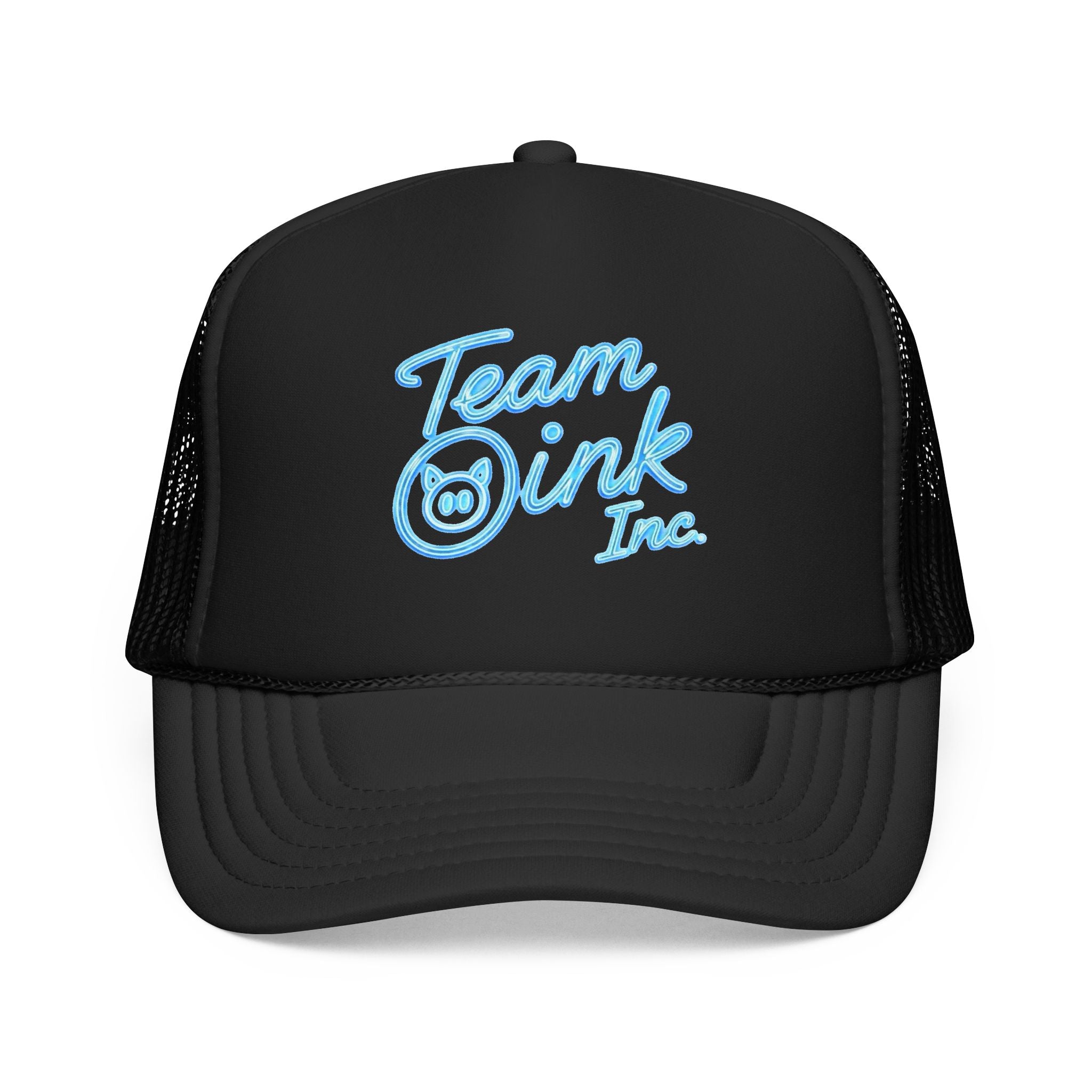 Team Oink Inc. Trucker Hat — Retro Embroidered Foam Cap